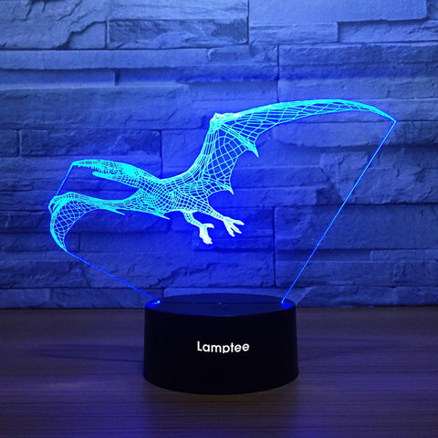 Animal Dinosaur Flying Pterodactyl 3D Illusion Night Light Lamp 3DL1270