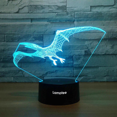 Animal Dinosaur Flying Pterodactyl 3D Illusion Night Light Lamp 3DL1270