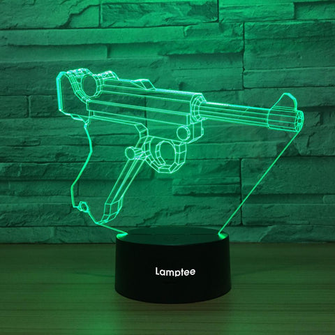 Image of Sport Visual Handgun 3D Illusion Lamp Night Light 3DL1389