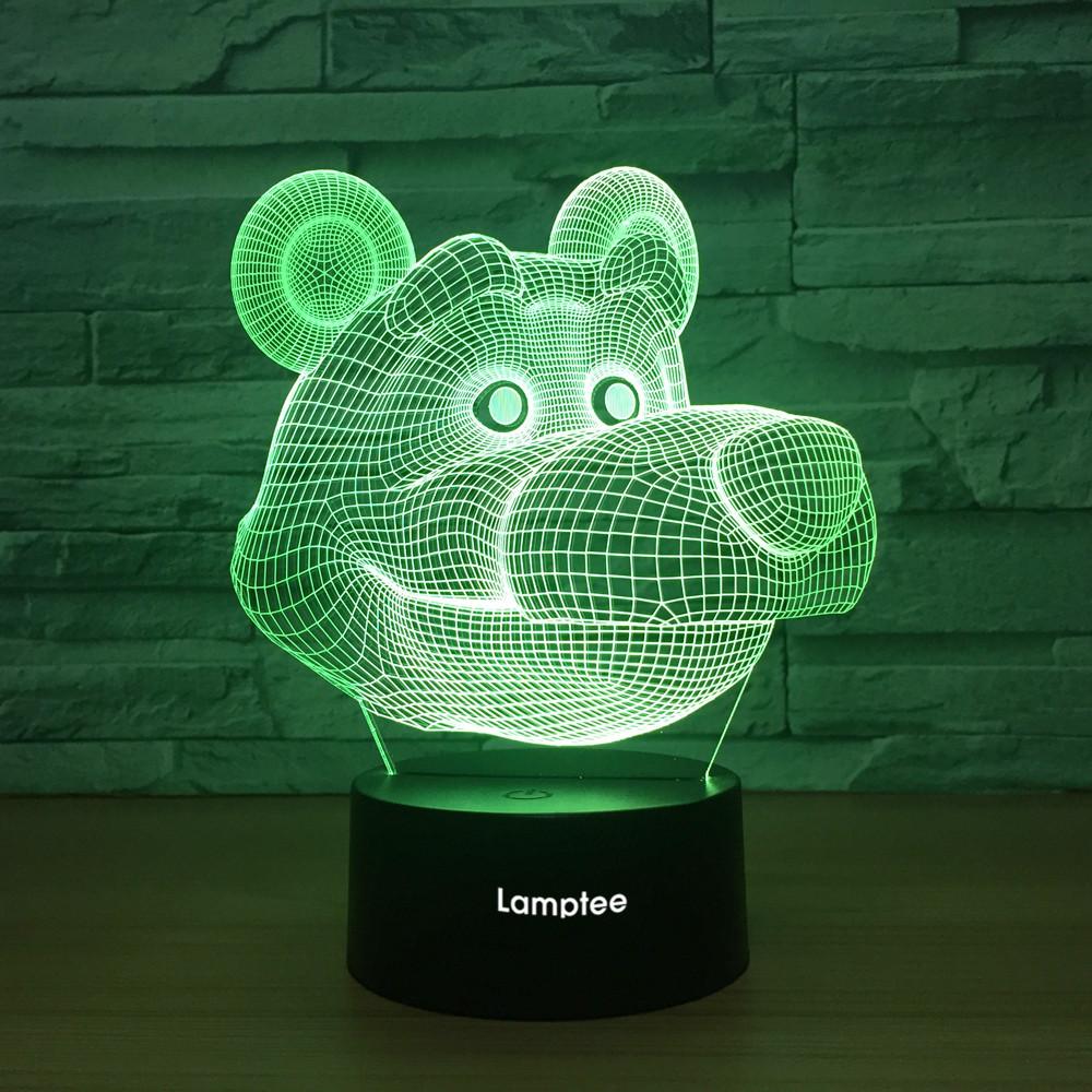 Animal Great Bear 3D Illusion Lamp Night Light 3DL1407