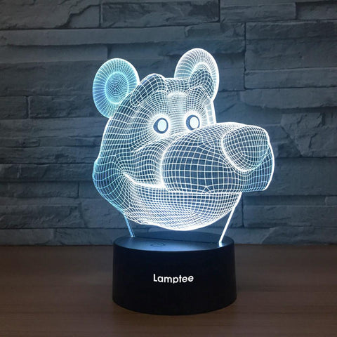 Image of Animal Great Bear 3D Illusion Lamp Night Light 3DL1407