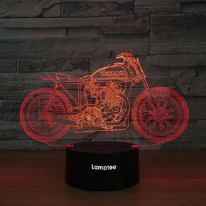 Traffic Super Cool Motor Bike 3D Illusion Lamp Night Light 3DL1342
