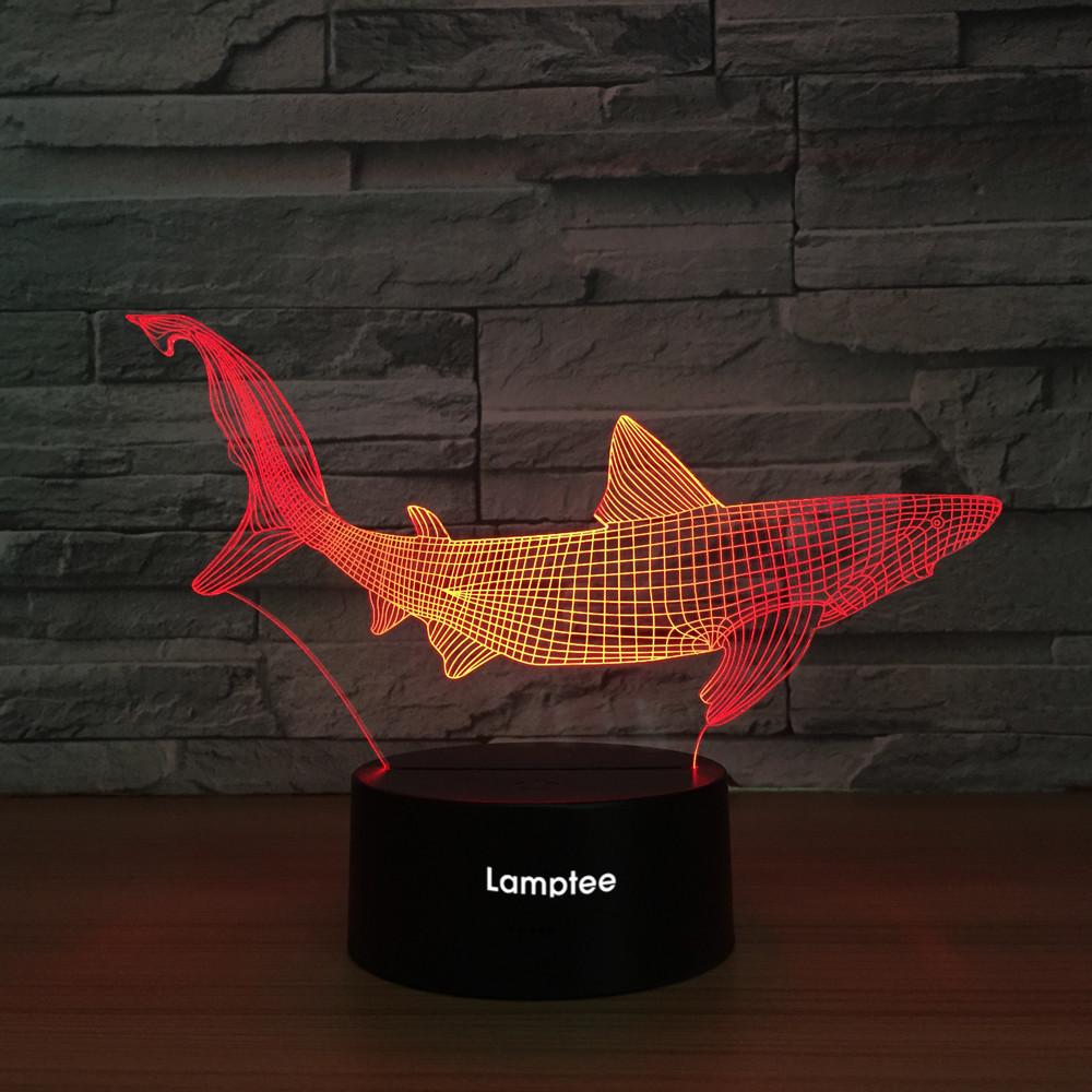 Animal Shark 3D Illusion Lamp Night Light 3DL1284