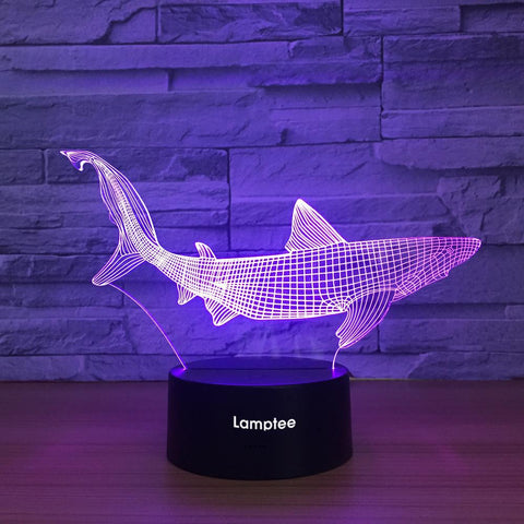 Image of Animal Shark 3D Illusion Lamp Night Light 3DL1284