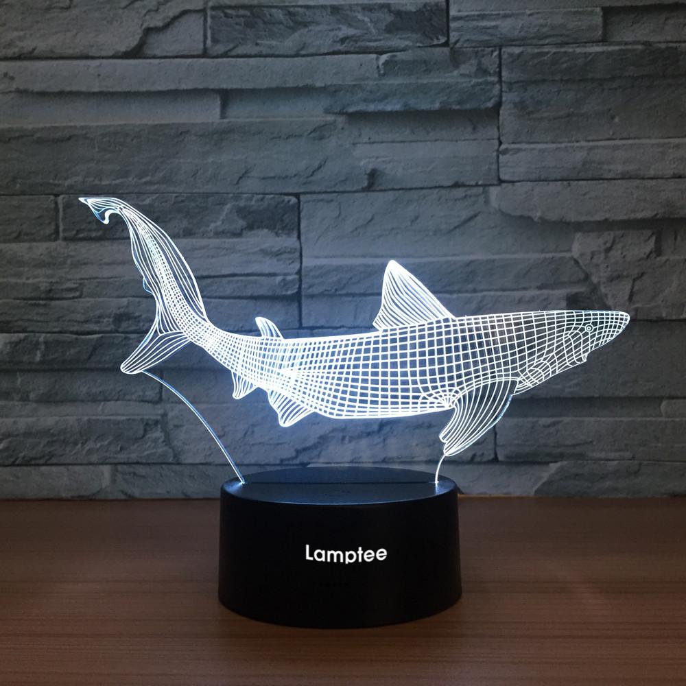 Animal Shark 3D Illusion Lamp Night Light 3DL1284