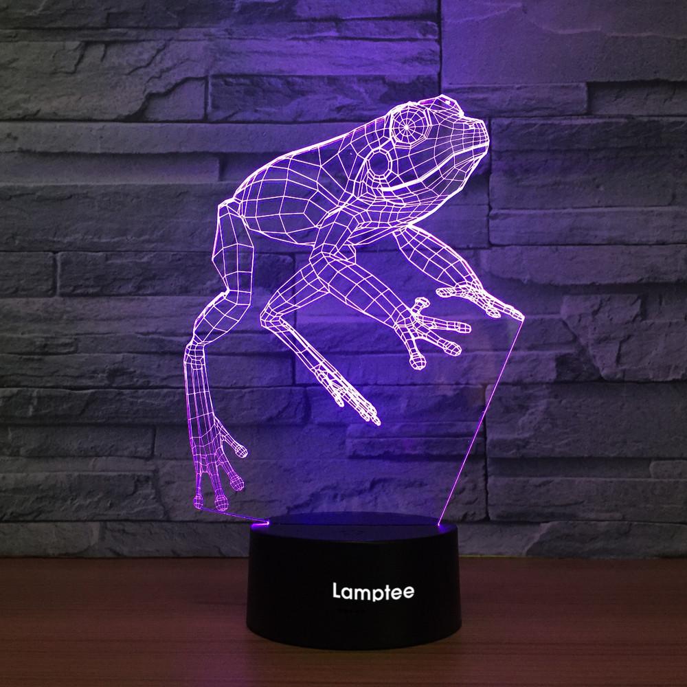 Animal Jumping Frog 3D Illusion Lamp Night Light 3DL1383