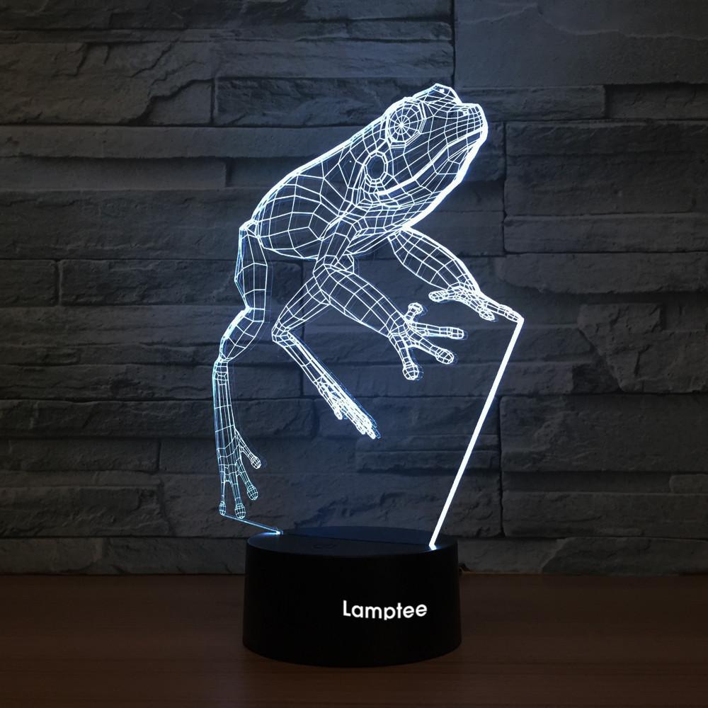 Animal Jumping Frog 3D Illusion Lamp Night Light 3DL1383