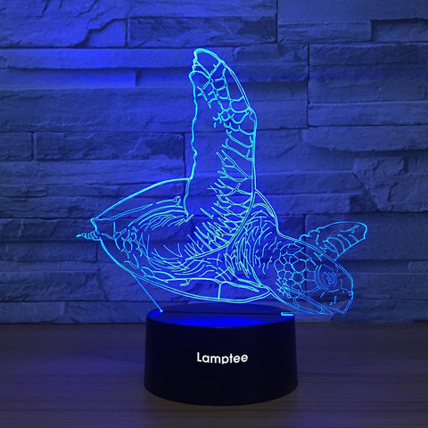 Image of Animal Turtle 3D Illusion Lamp Night Light 3DL1344