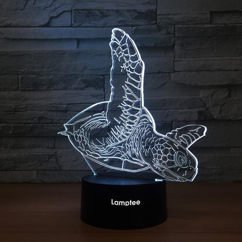 Image of Animal Turtle 3D Illusion Lamp Night Light 3DL1344