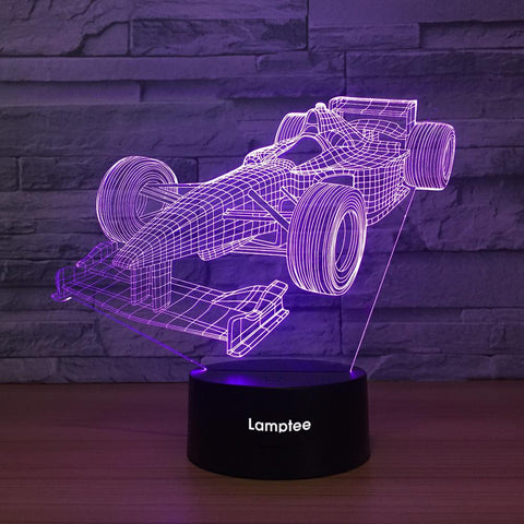 Image of Traffic F1 Racing Car 3D Illusion Lamp Night Light 3DL1377