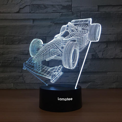 Image of Traffic F1 Racing Car 3D Illusion Lamp Night Light 3DL1377