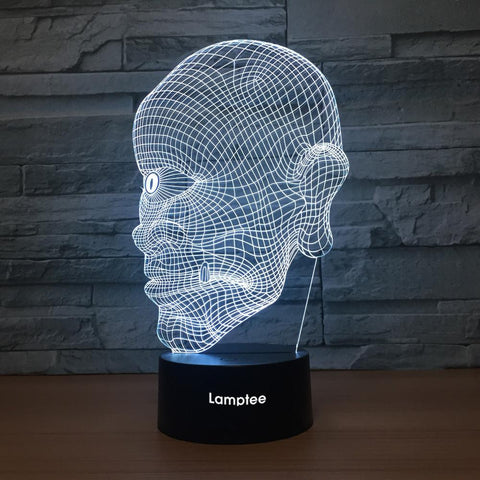 Image of Art One-eyed Head Sculpture 3D Illusion Lamp Night Light 3DL1352