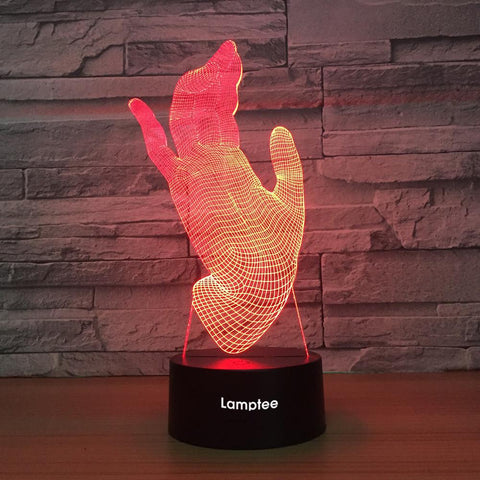 Image of Art Elegant Hand 3D Illusion Lamp Night Light 3DL1348