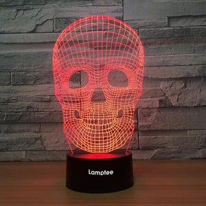 Art Stereo Skull 3D Illusion Lamp Night Light 3DL1316