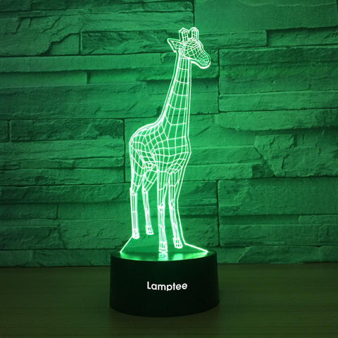 Image of Animal Giraffe 3D Illusion Lamp Night Light 3DL1406