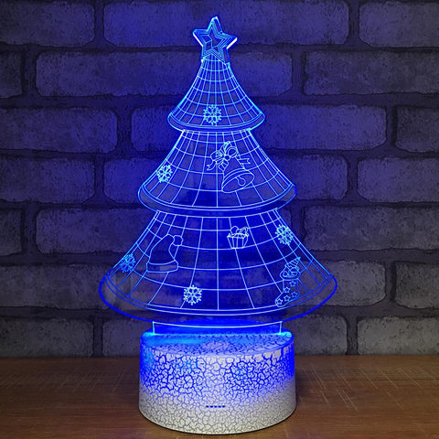 Image of Christmas Tree 3D Illusion Lamp Night Light 3DL015