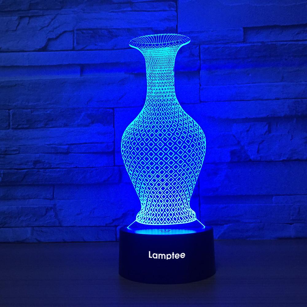 Vase Visual 3D Illusion Lamp Night Light 3DL1303