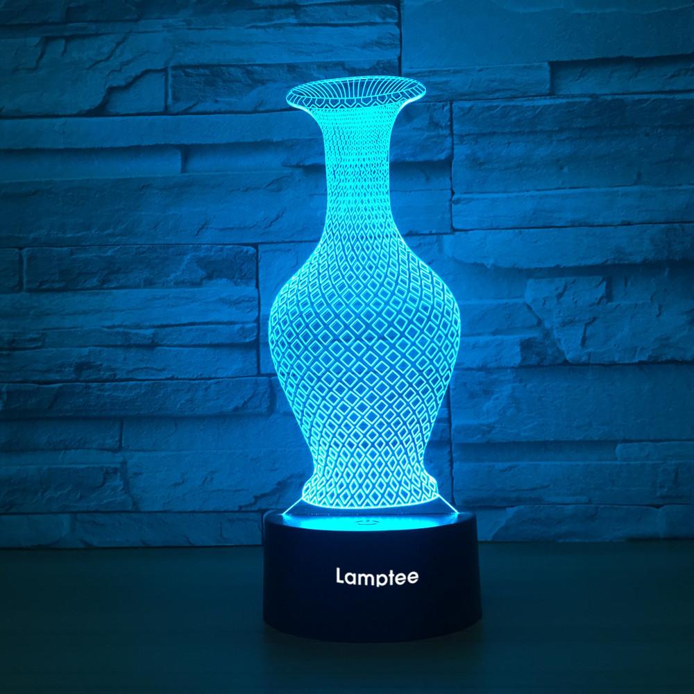 Art Vase Visual 3D Illusion Lamp Night Light 3DL1303