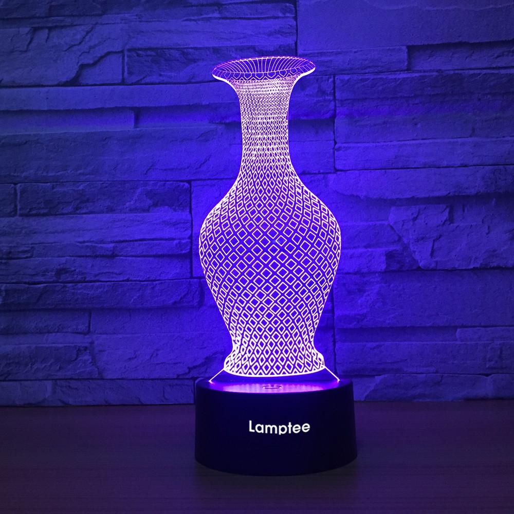 Art Vase Visual 3D Illusion Lamp Night Light 3DL1303