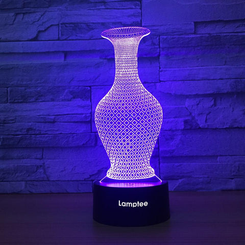 Image of Art Vase Visual 3D Illusion Lamp Night Light 3DL1303