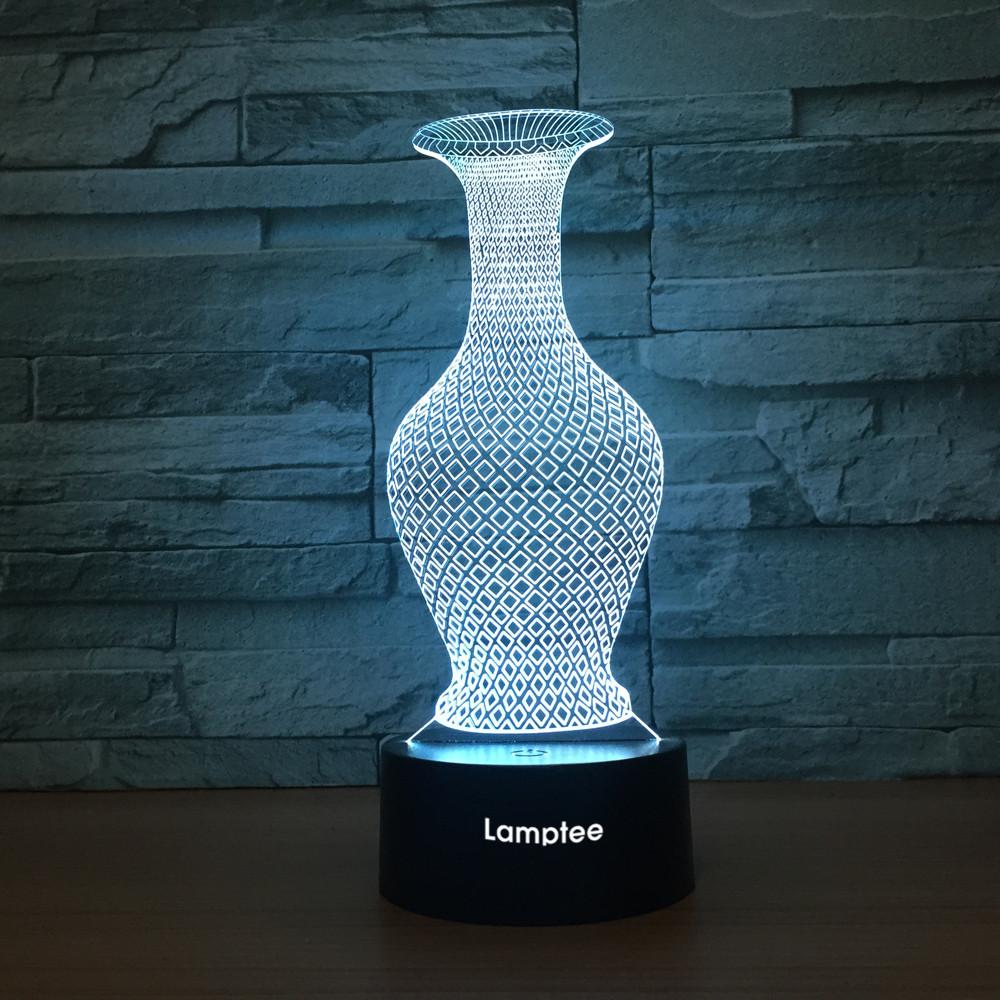 Vase Visual 3D Illusion Lamp Night Light 3DL1303