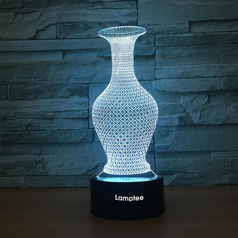 Image of Vase Visual 3D Illusion Lamp Night Light 3DL1303
