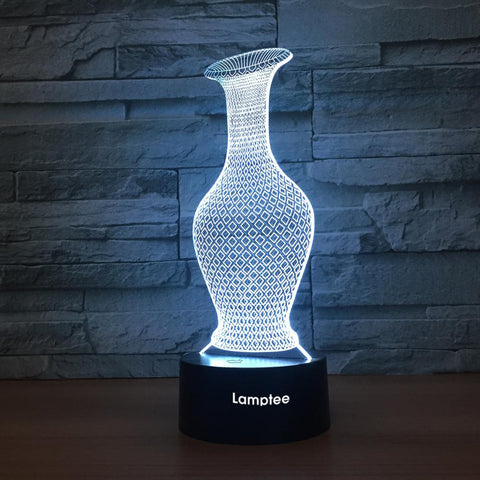 Image of Vase Visual 3D Illusion Lamp Night Light 3DL1303
