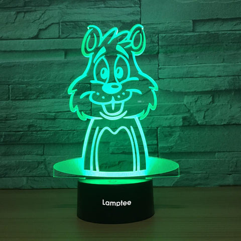 Image of Animal Cartoon Cute 3D Illusion Night Light Lamp 3DL1395