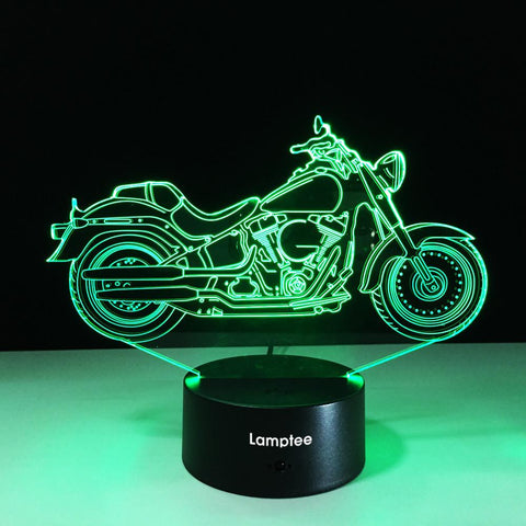 Traffic The Motorcycle Shape 3D Illusion Lamp Night Light 3DL316