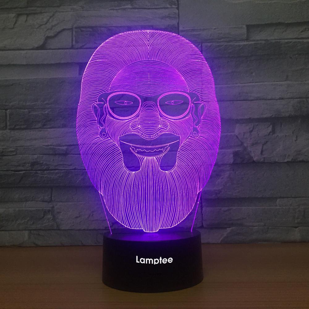 Art Stereo Bearded Man 3D Illusion Lamp Night Light 3DL1335
