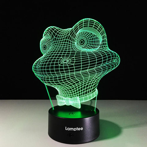 Image of Animal Frog Prince 3D Illusion Lamp Night Light 3DL381