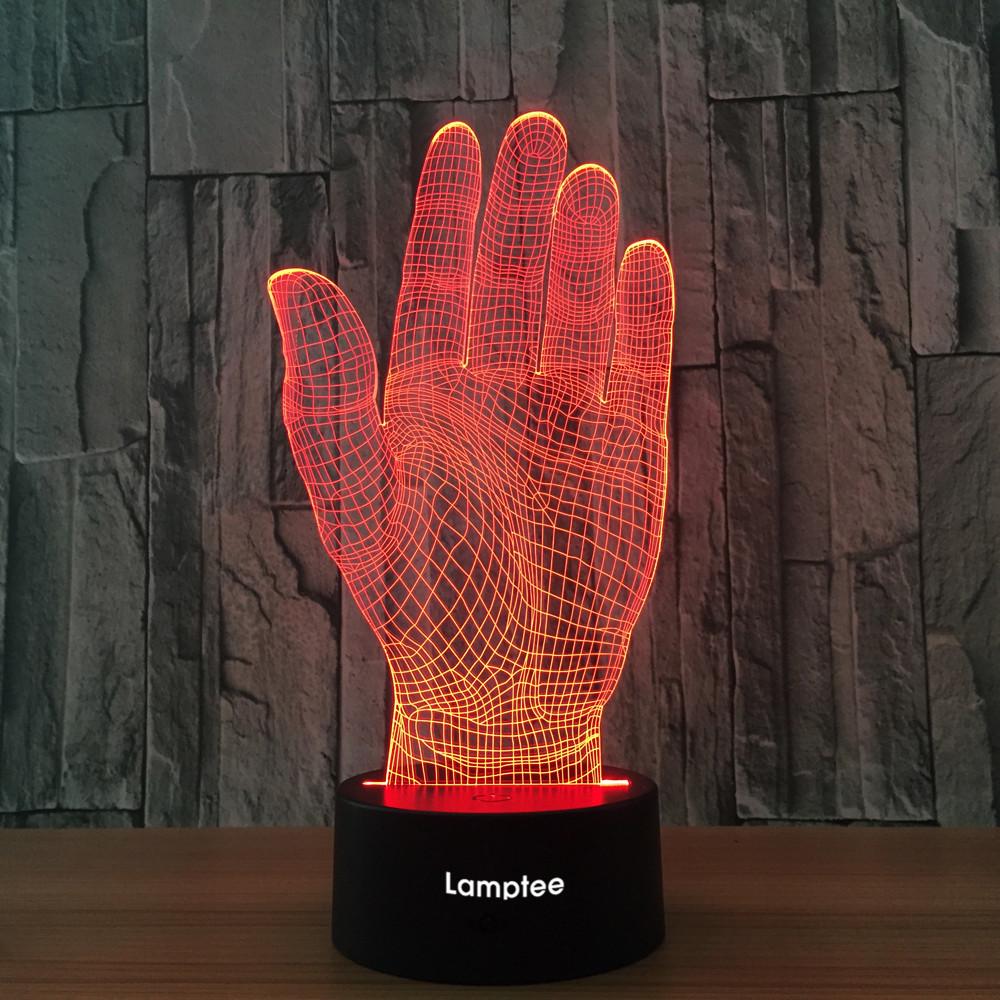 Gesture Creative Gesture Give Me Five 3D Illusion Lamp Night Light 3DL359