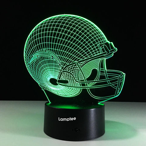 Image of Sport American Football Helmet Sports 3D Illusion Lamp Night Light 3DL046