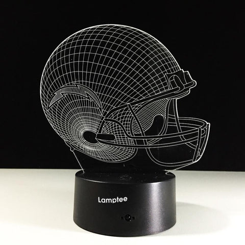 Image of Sport American Football Helmet Sports 3D Illusion Lamp Night Light 3DL046