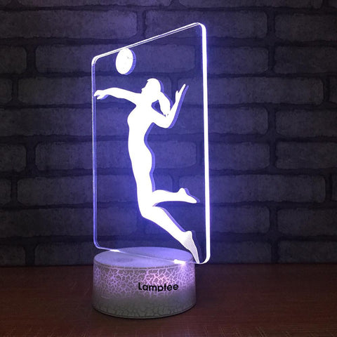 Image of Crack Lighting Base Sport Volleyball Sports 3D Illusion Lamp Night Light 3DL1504