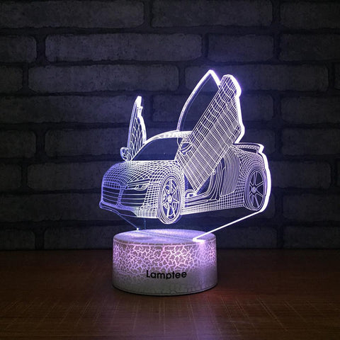 Image of Crack Lighting Base Traffic Car Vivid 3D Illusion Lamp Night Light 3DL1467