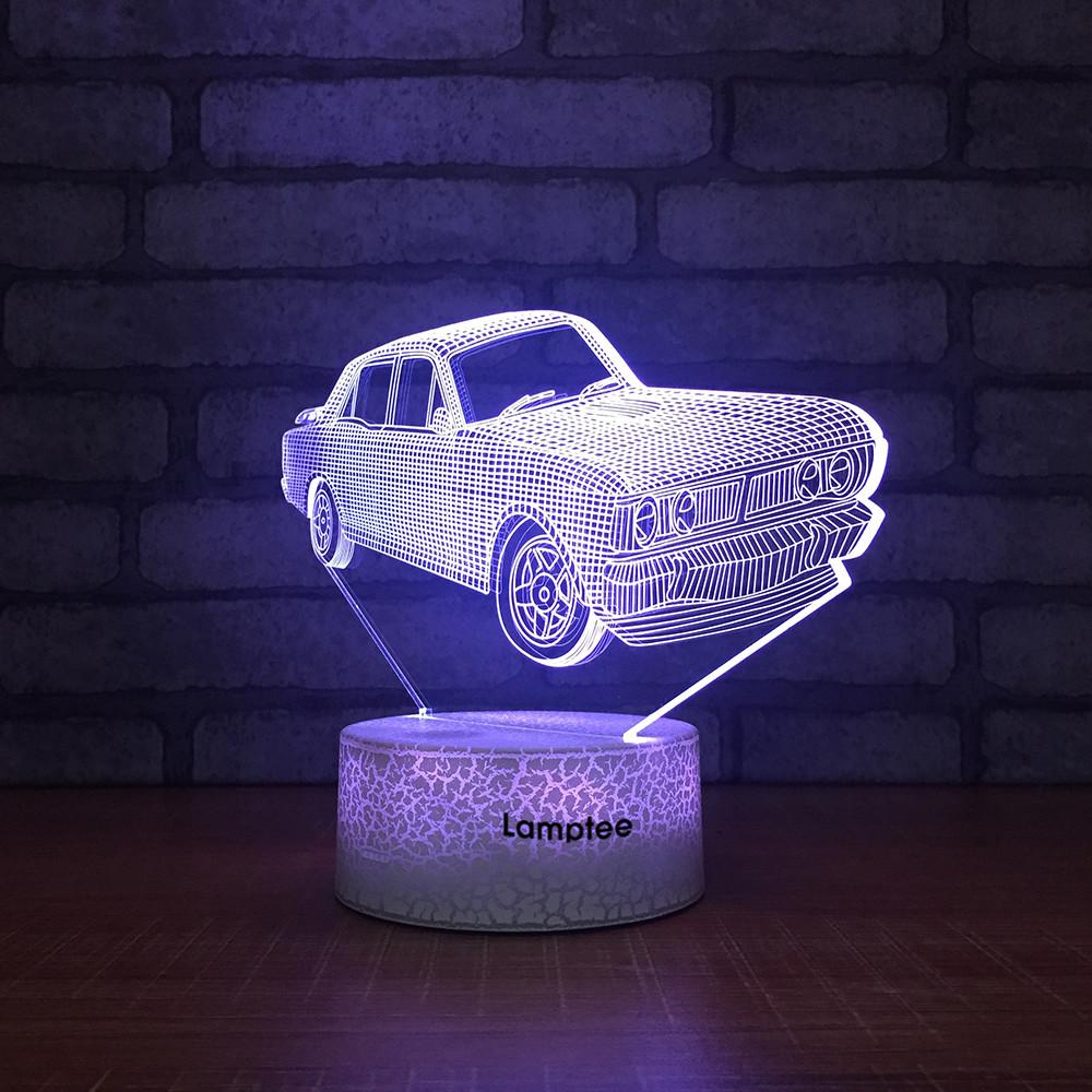 Crack Lighting Base Traffic Car Vivid 3D Illusion Lamp Night Light 3DL1465