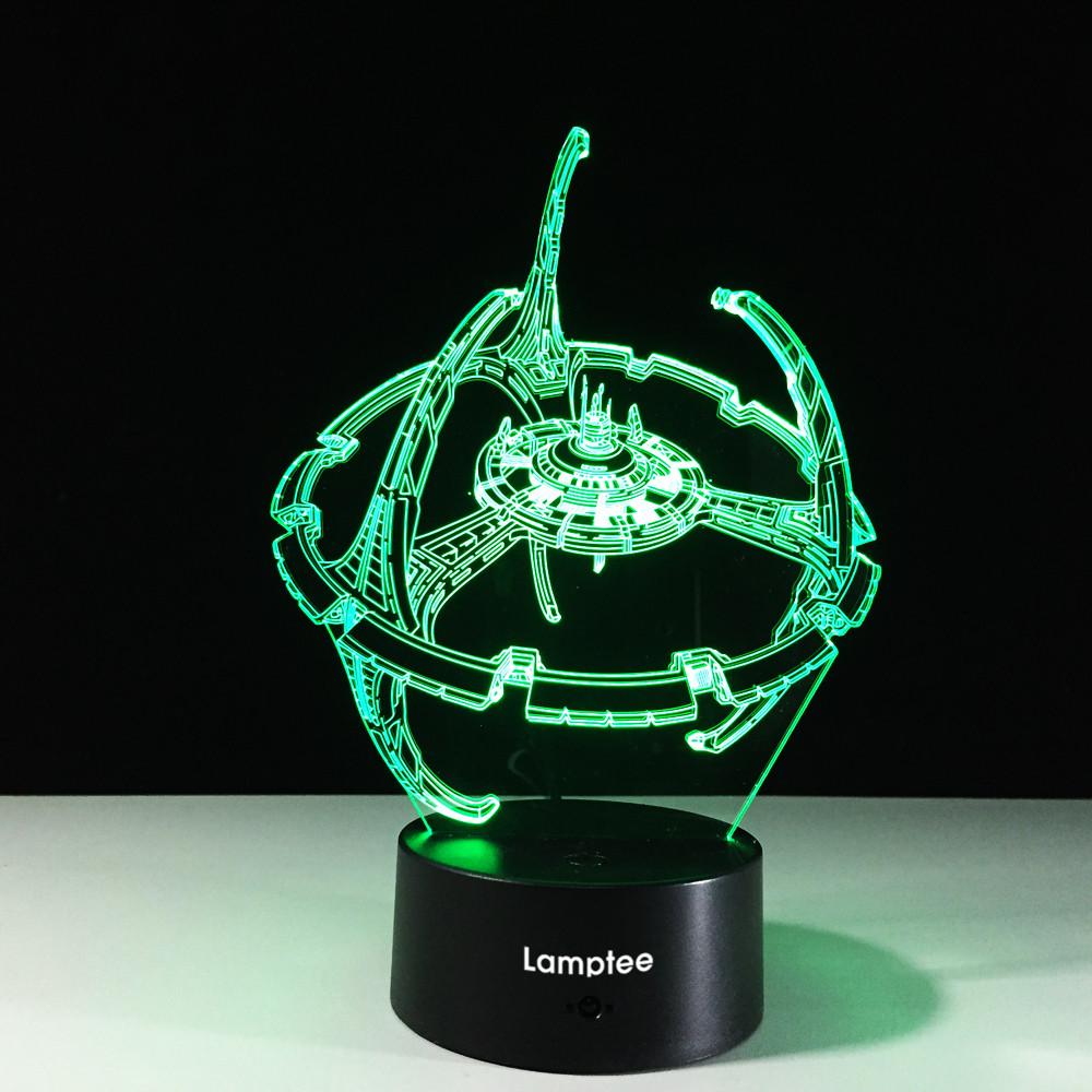 Anime Creative Star War Millennium Falcon 3D Illusion Lamp Night Light 3DL494