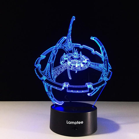 Image of Anime Creative Star War Millennium Falcon 3D Illusion Lamp Night Light 3DL494