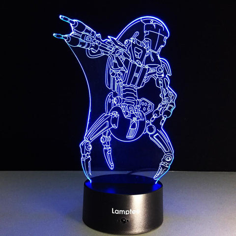 Image of Other Robot Shape 3D Illusion Lamp Night Light 3DL088