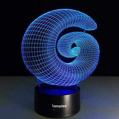 Image of Abstract Geometry Minimalist 3D Illusion Lamp Night Light 3DL051