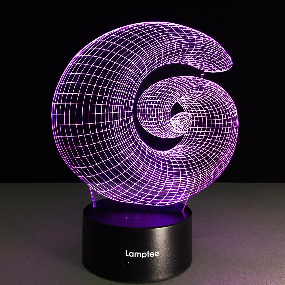 Abstract Geometry Minimalist 3D Illusion Lamp Night Light 3DL051