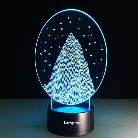 Building Creative Snow Mountain 3D Illusion Lamp Night Light 3DL017