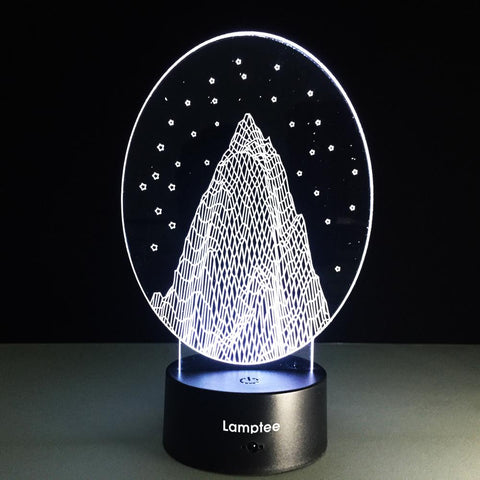 Building Creative Snow Mountain 3D Illusion Lamp Night Light 3DL017