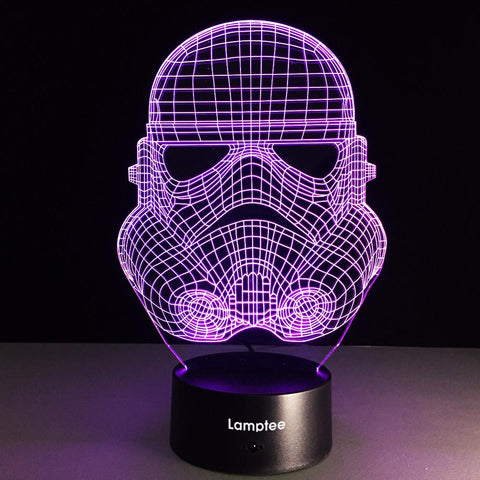 Image of Art Creative Star Wars  Warrior 3D Illusion Lamp Night Light 3DL038