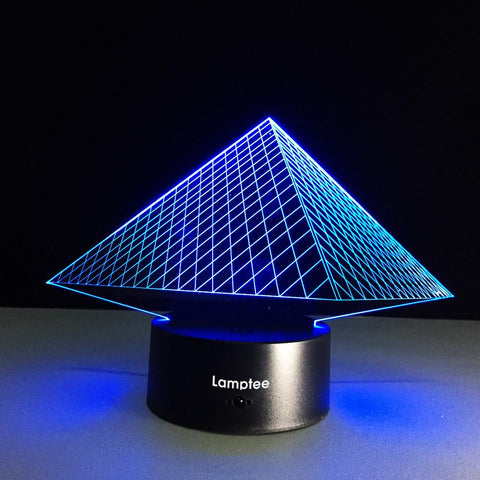 Building Classic Egypt Pyramid 3D Tridimensional Geometry 3D Illusion Lamp Night Light 3DL141