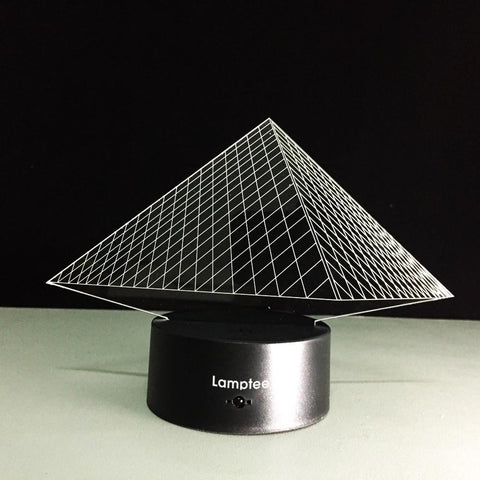 Building Classic Egypt Pyramid 3D Tridimensional Geometry 3D Illusion Lamp Night Light 3DL141