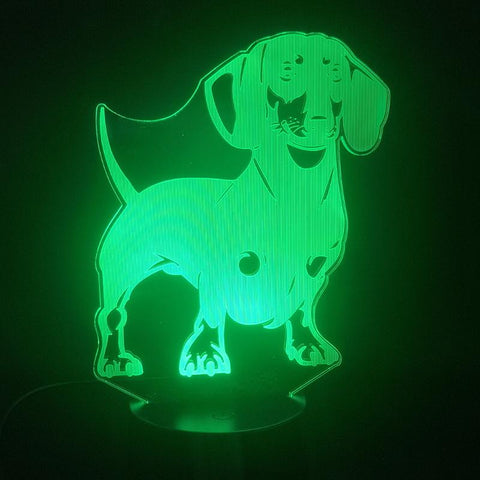 Image of A Dachshund Pet Puppy Dog 3D Illusion Lamp Night Light 2658