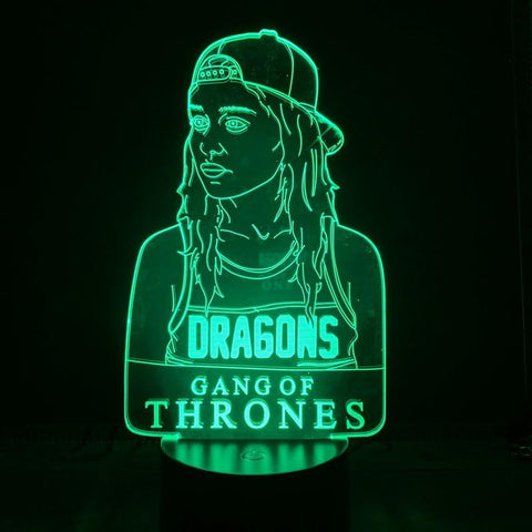 Image of A Song of Ice and Fire Daenerys Targaryen Stormborn Dragon Queen 3D Illusion Lamp Night Light