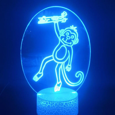 Image of A Tropical Rain 3D Illusion Lamp Night Light